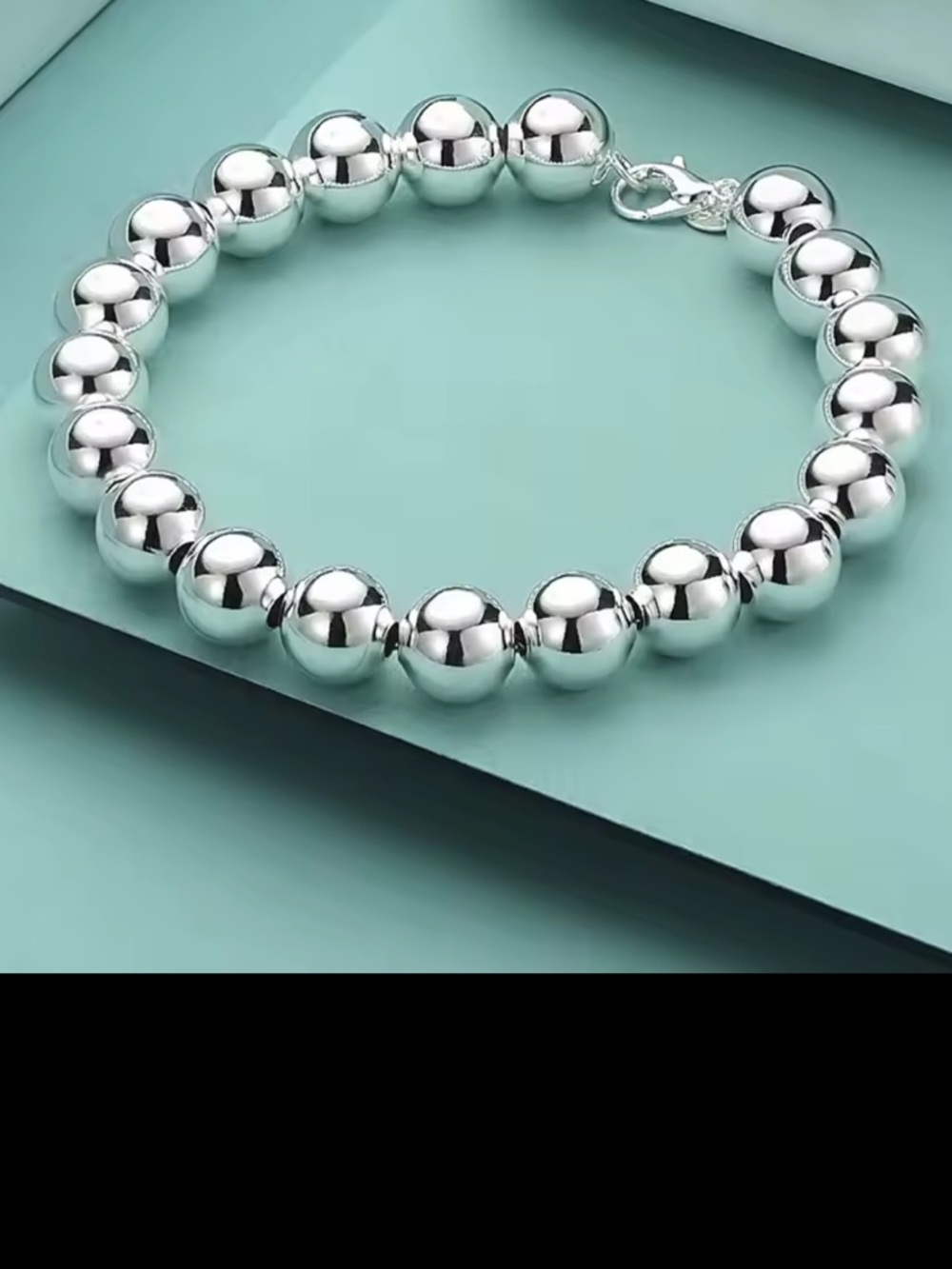 925 silver ball bead bracelet